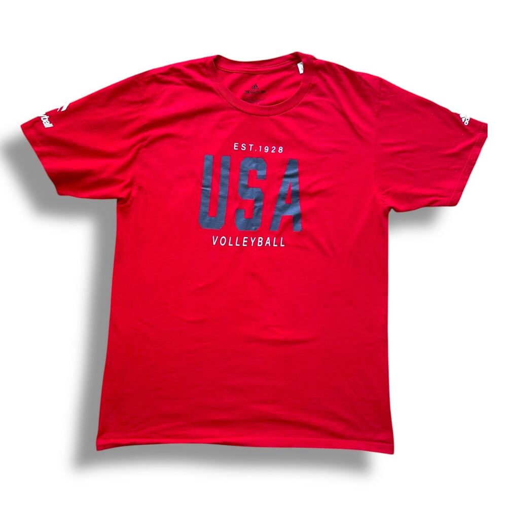 adidas USA Volleyball The Go-To Tee EUC RARE
